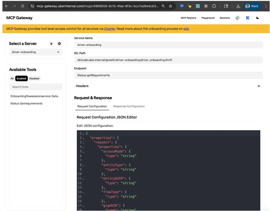 uber MCP gateway